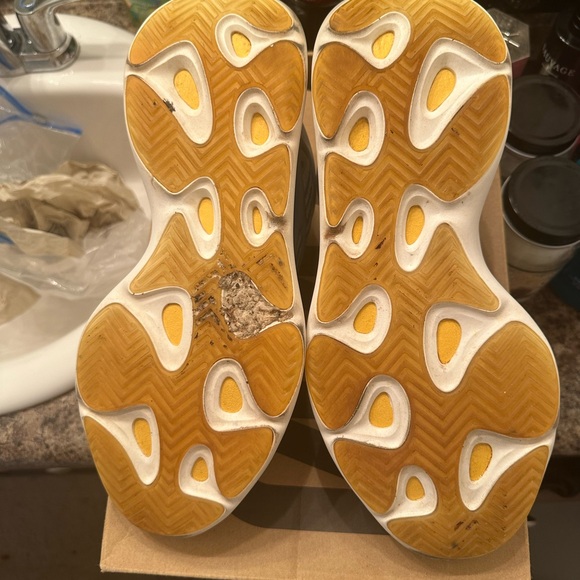 Adidas Blue and Tan Athletic Shoes with Chunky Sole - Picture 3 of 5